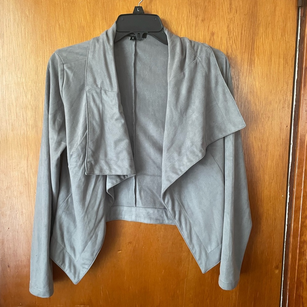 Romeo & Juliet Couture Gray Draped Jacket
